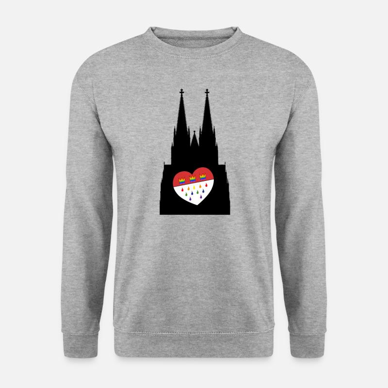 Kölner Dom Gay LGBT Gay Pride Equality - Unisex Pullover - Weißgrau meliert