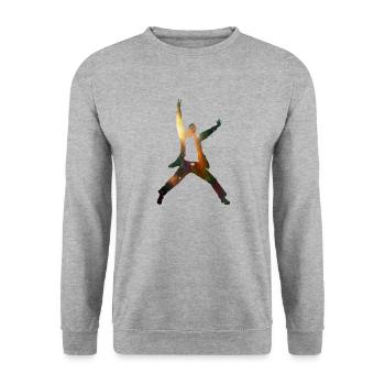 Tänzer - Unisex Pullover - Weißgrau meliert - Vorne - Alina (178cm) & Michal (187cm)