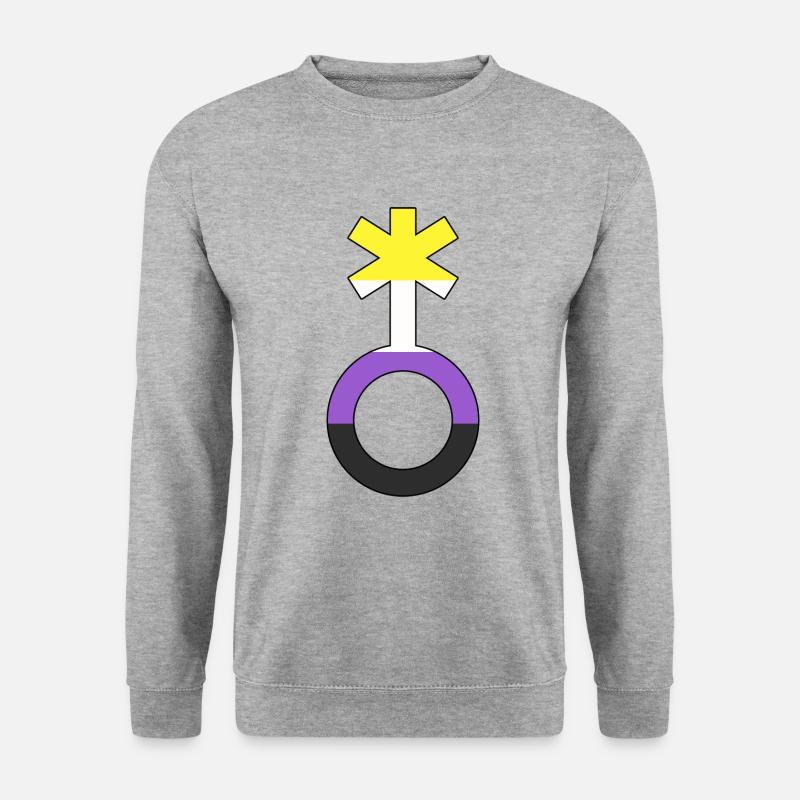 Non-binary symbol non-binary non-binary gender - Unisex Sweatshirt - salt & pepper