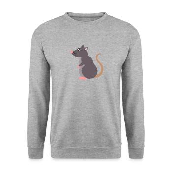 rat - Unisex Sweatshirt - salt & pepper - Front - Alina (178cm) & Michal (187cm)
