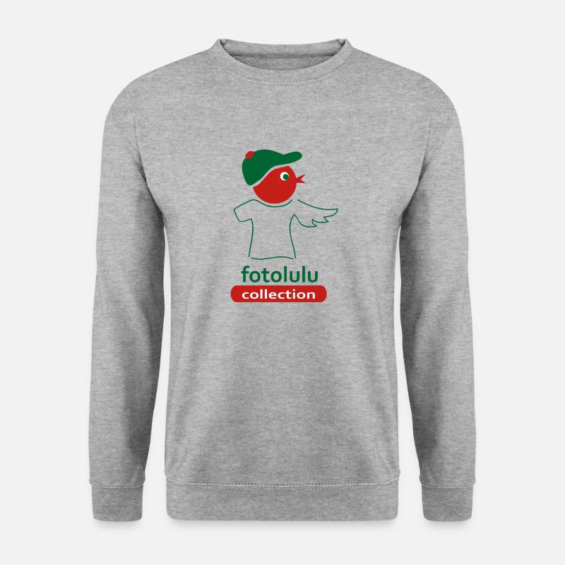 Großtrappe - Unisex Pullover - Weißgrau meliert