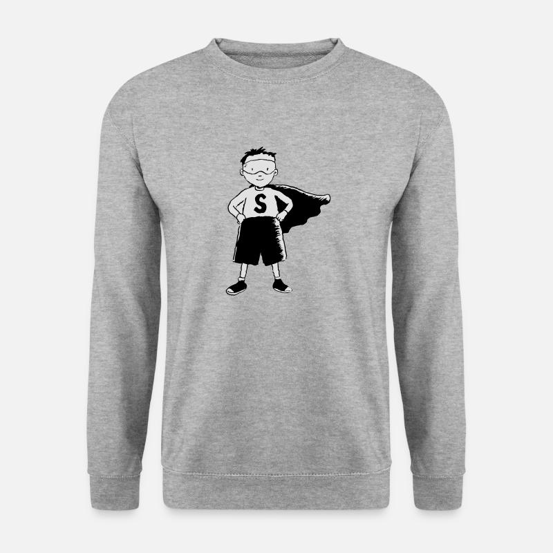 Superheld Kind - Unisex Pullover - Weißgrau meliert
