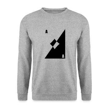 map as black white tile - Unisex Sweatshirt - salt & pepper - Front - Alina (178cm) & Michal (187cm)