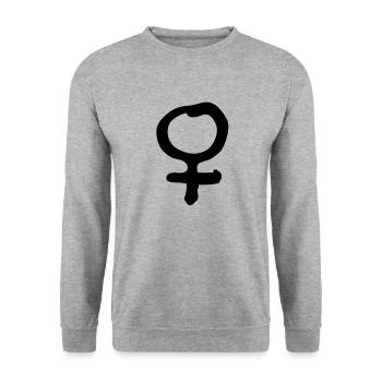 Wife - Unisex Sweatshirt - salt & pepper - Front - Alina (178cm) & Michal (187cm)