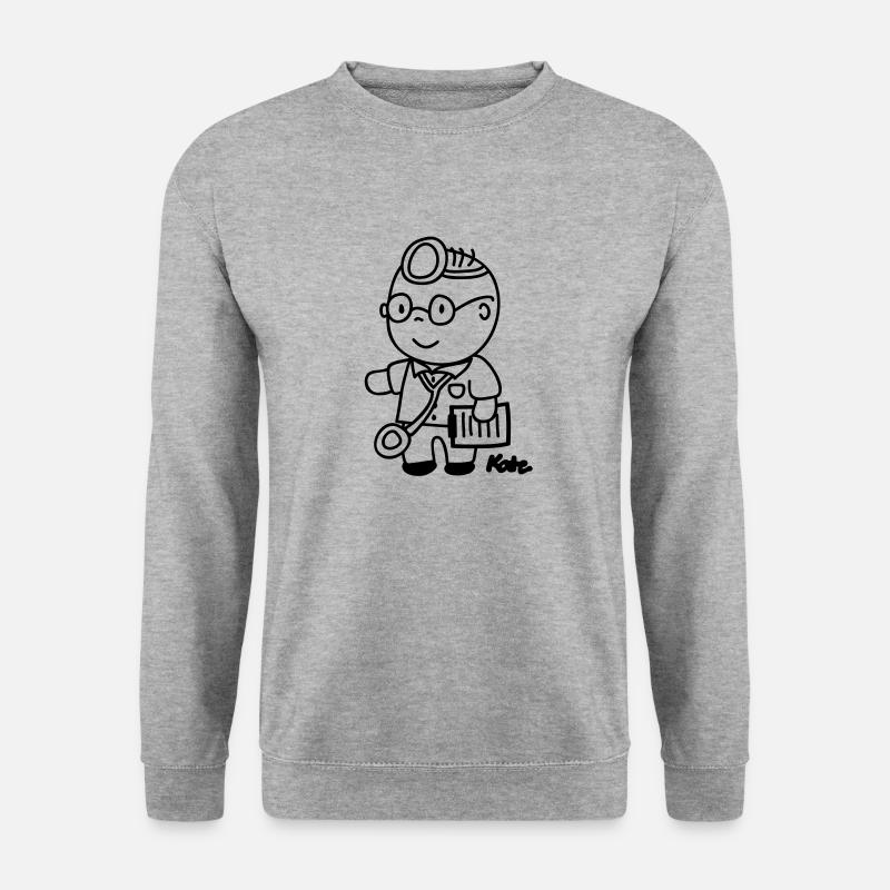 Arzt - Unisex Pullover - Weißgrau meliert