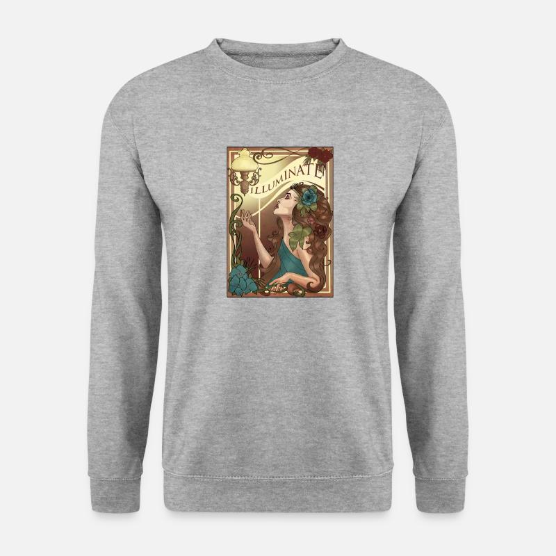Jugendstil - Unisex Pullover - Weißgrau meliert