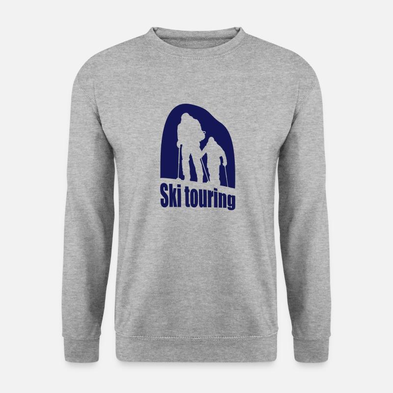 ski touring - Unisex Pullover - Weißgrau meliert