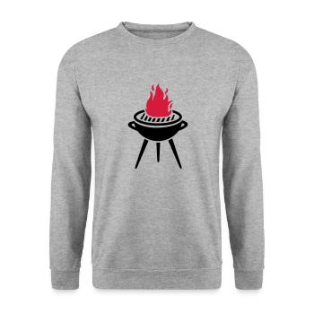 Grill - Sweat-shirt Unisexe - gris chiné - Devant - Alina (178cm) & Michal (187cm)