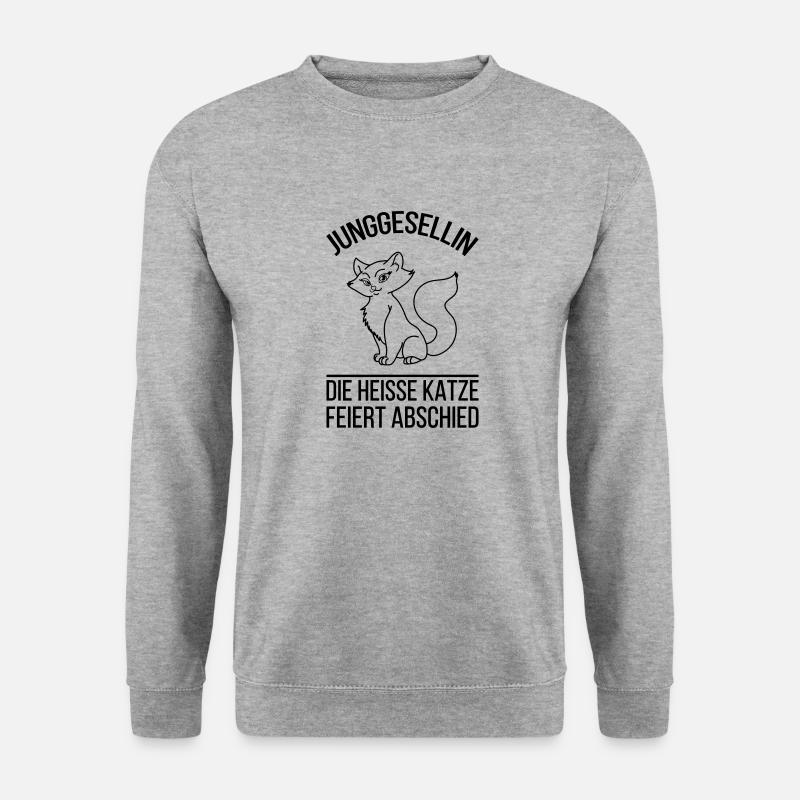 Junggesellin - Unisex Pullover - Weißgrau meliert