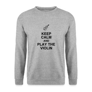 violon violoniste Musique Musicien Concert - Sweat-shirt Unisexe - gris chiné - Devant - Alina (178cm) & Michal (187cm)