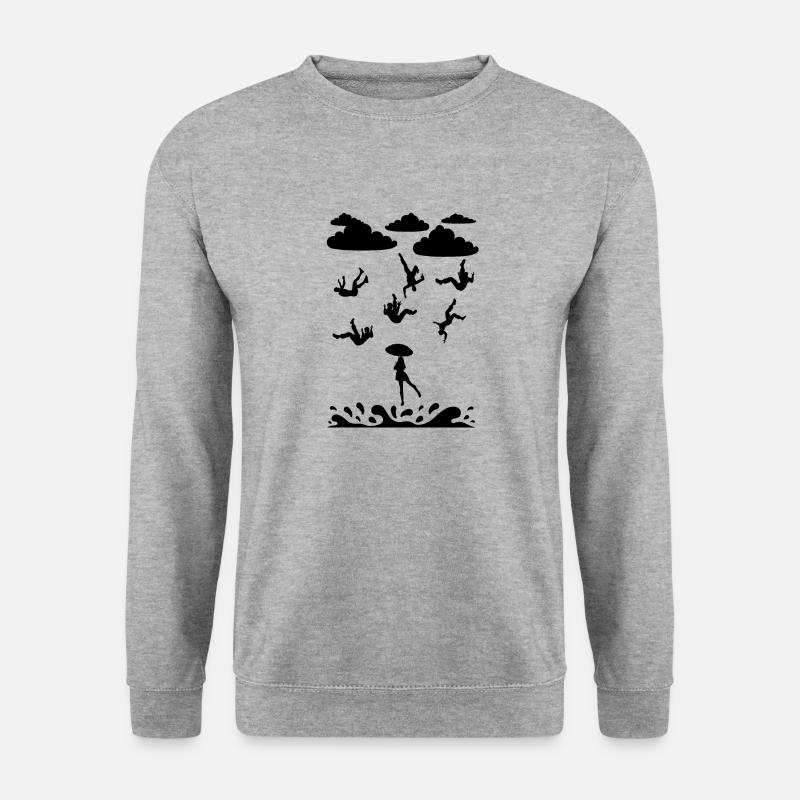 It's raining men - Unisex Pullover - Weißgrau meliert