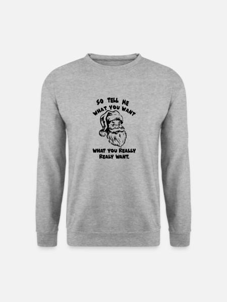 Weihnachtsmann - Unisex Pullover - Weißgrau meliert