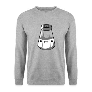 Salt shaker with face - Unisex Sweatshirt - salt & pepper - Front - Alina (178cm) & Michal (187cm)