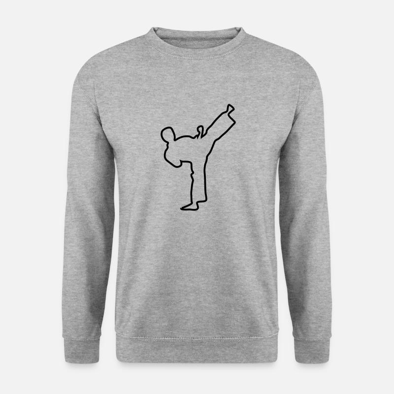 karate - Unisex Pullover - Weißgrau meliert