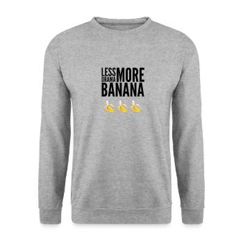 Saying shirt "Less Drama more Banana" - Unisex Sweatshirt - salt & pepper - Front - Alina (178cm) & Michal (187cm)