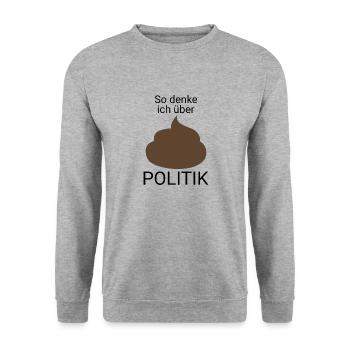 Politik Mist Mies Regierung Scheiße - Unisex Pullover - Weißgrau meliert - Vorne - Alina (178cm) & Michal (187cm)