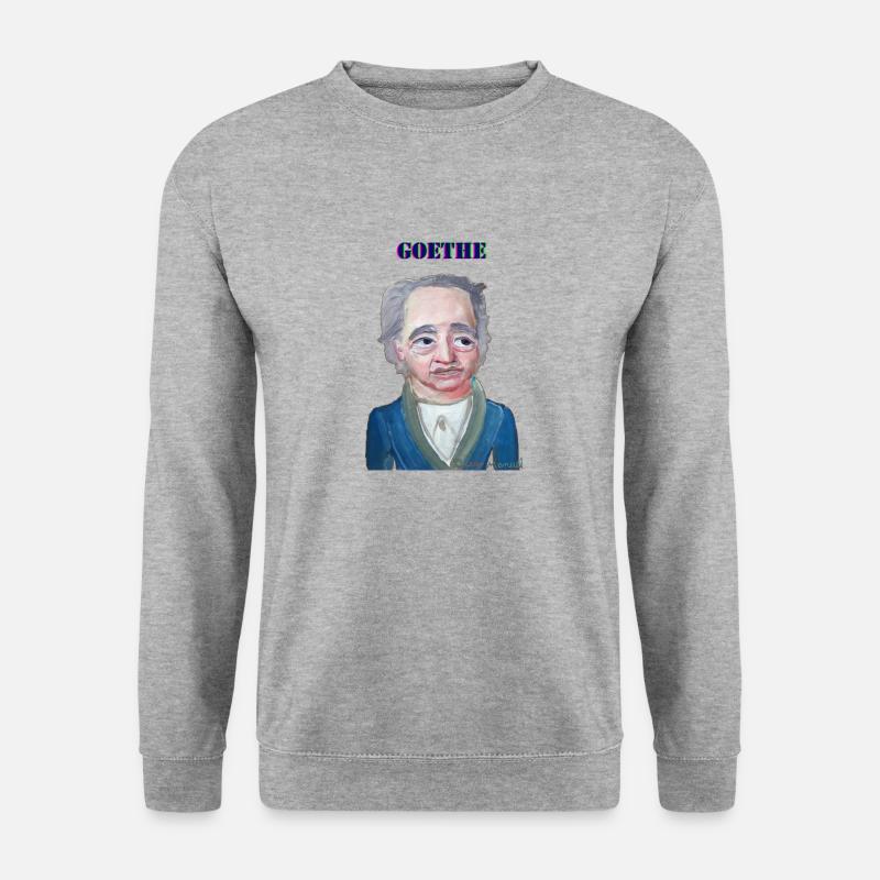goethe b - Unisex Pullover - Weißgrau meliert
