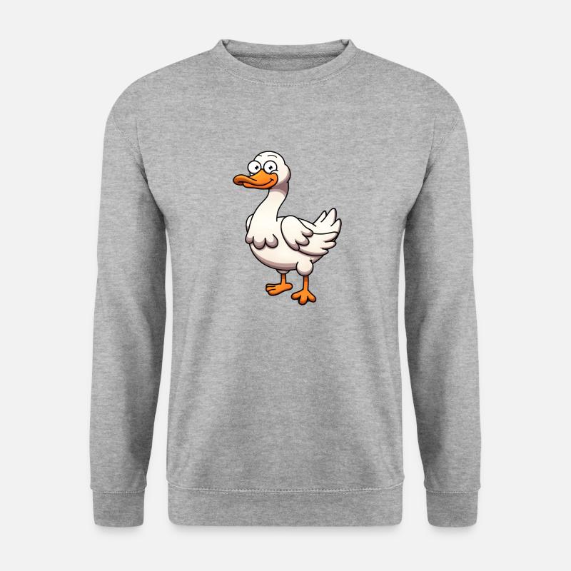 Süße Gans - Unisex Pullover - Weißgrau meliert