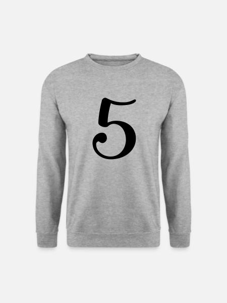 5 - Unisex Pullover - Weißgrau meliert
