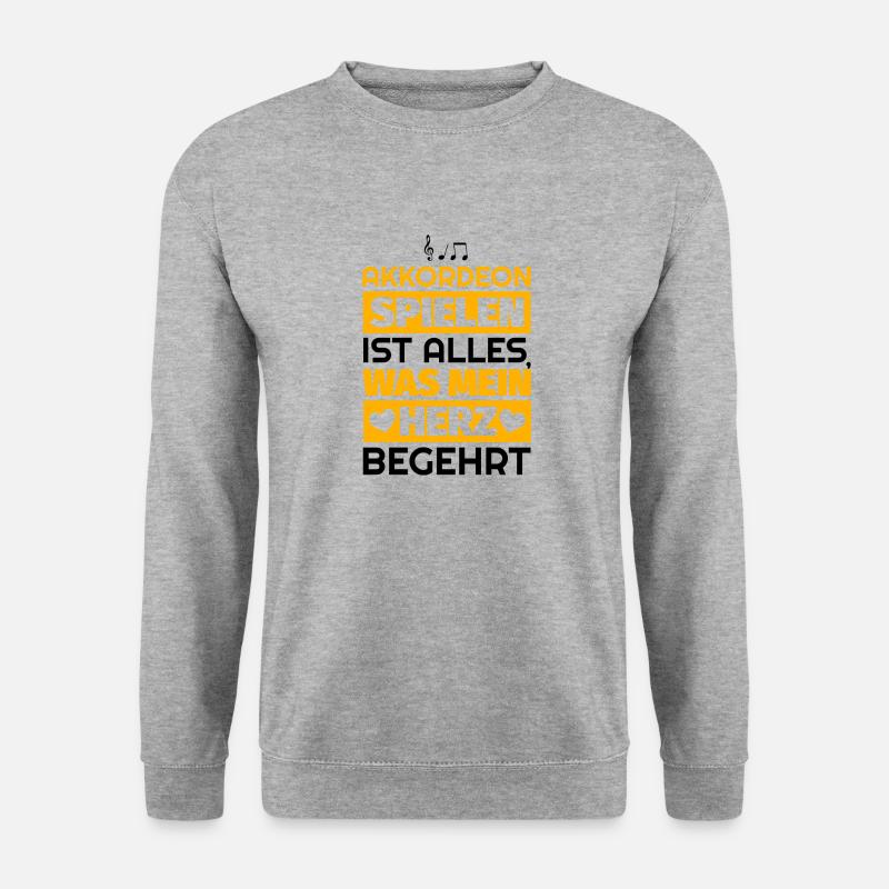 Akkordeon Geschenke - Unisex Pullover - Weißgrau meliert