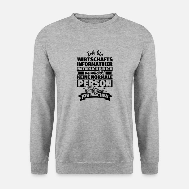 Wirtschaftsinformatiker Geschenke - Unisex Pullover - Weißgrau meliert