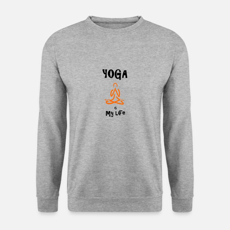 Yoga - Unisex Pullover - Weißgrau meliert