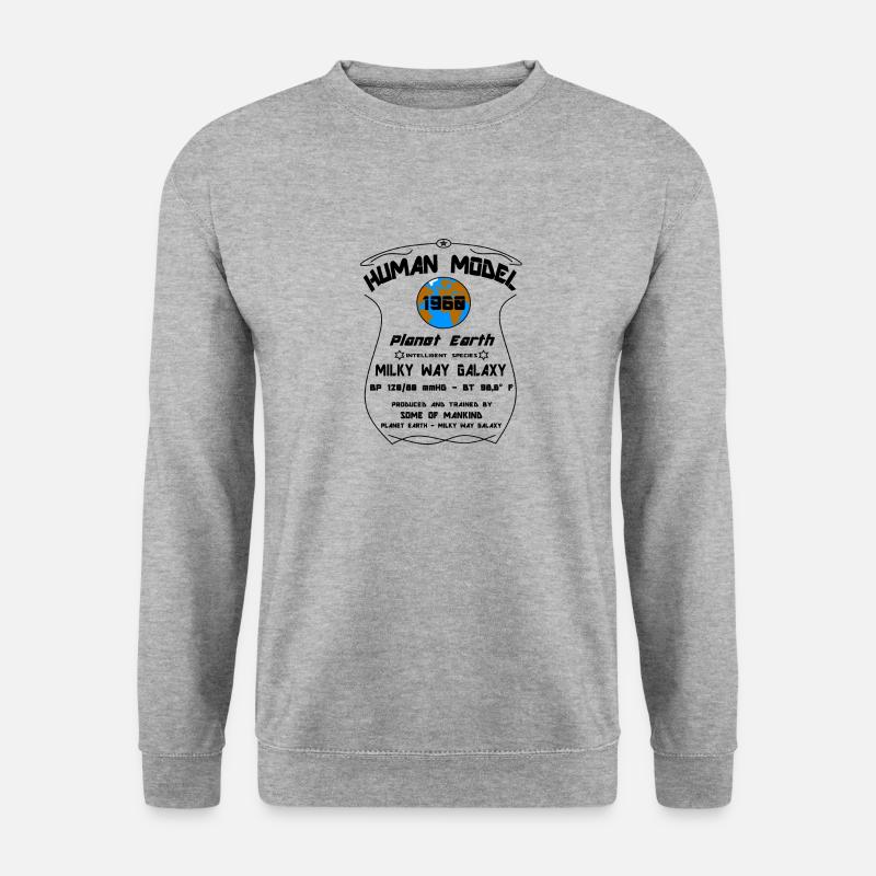 1960 - Unisex Pullover - Weißgrau meliert