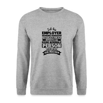 Employer Branding-Managerin Geschenke - Unisex Pullover - Weißgrau meliert - Vorne - Alina (178cm) & Michal (187cm)