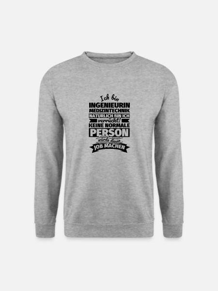 Ingenieurin Medizintechnik Geschenke - Unisex Pullover - Weißgrau meliert