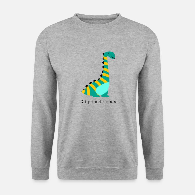 Diplodocus - Unisex Pullover - Weißgrau meliert