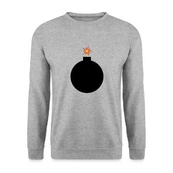 Bomb in Bobastisch - picture - Unisex Sweatshirt - salt & pepper - Front - Alina (178cm) & Michal (187cm)