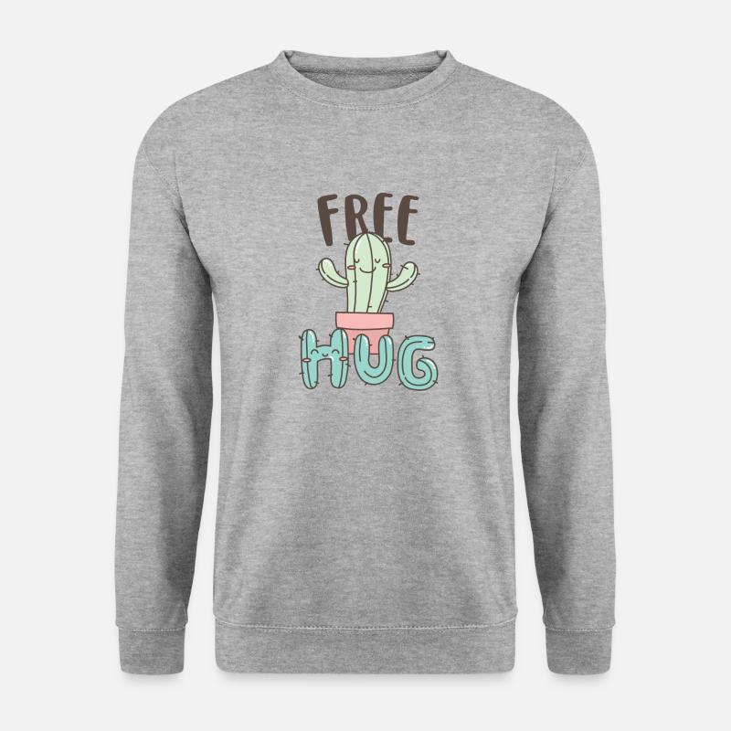 Kostenlose Umarmung - Unisex Pullover - Weißgrau meliert