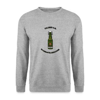 Glasmantelgeschoss V2 - Unisex Pullover - Weißgrau meliert - Vorne - Alina (178cm) & Michal (187cm)
