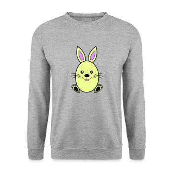 osterhase - Unisex Pullover - Weißgrau meliert - Vorne - Alina (178cm) & Michal (187cm)