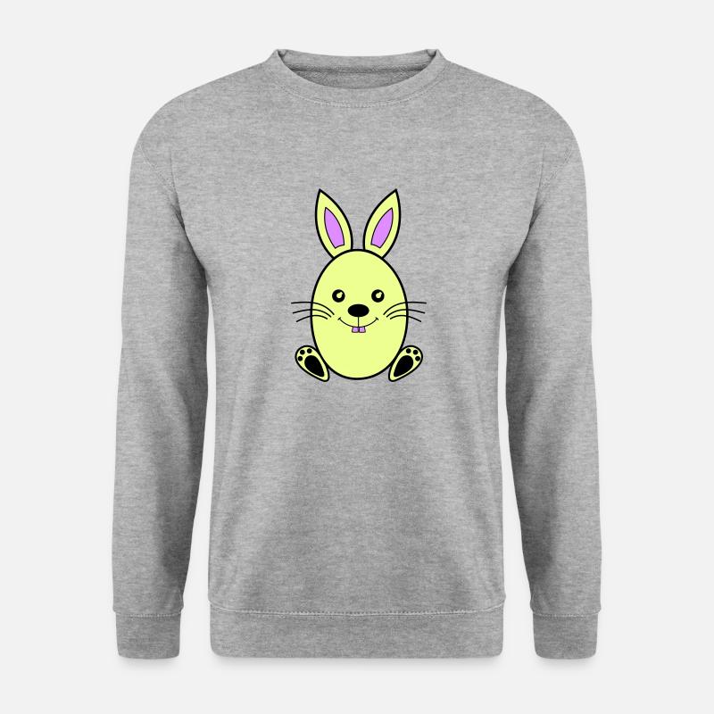 osterhase - Unisex Pullover - Weißgrau meliert