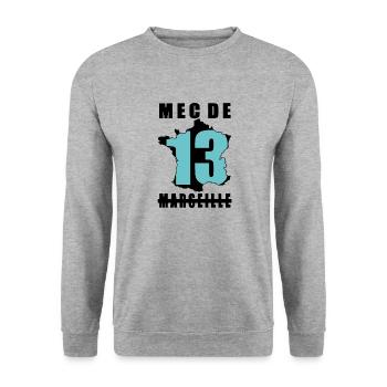 MEC DE MARSEILLE - Sweat-shirt Unisexe - gris chiné - Devant - Alina (178cm) & Michal (187cm)