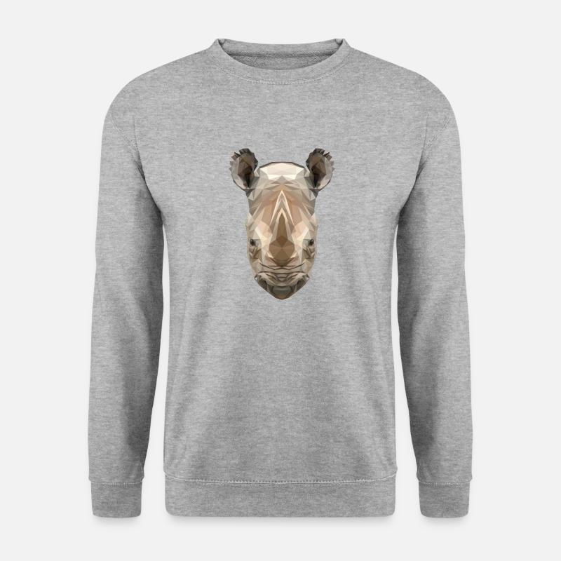 Nashorn - Unisex Pullover - Weißgrau meliert