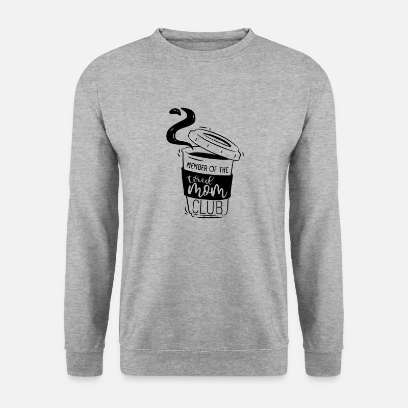 Tired Mom Club - Unisex Pullover - Weißgrau meliert