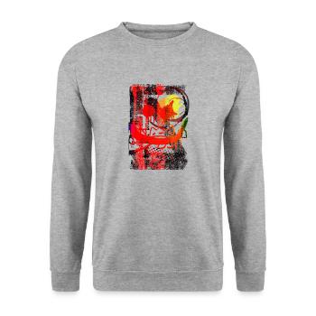 Graffiti style Splash hip hop colors painter color - Unisex Sweatshirt - salt & pepper - Front - Alina (178cm) & Michal (187cm)