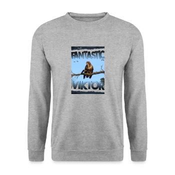 Viktor Birthday Viktor - Unisex Sweatshirt - salt & pepper - Front - Alina (178cm) & Michal (187cm)