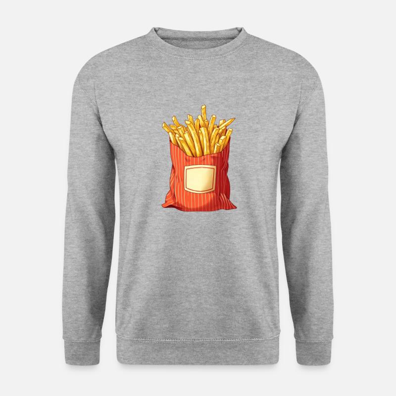 Pommestüte - Unisex Pullover - Weißgrau meliert