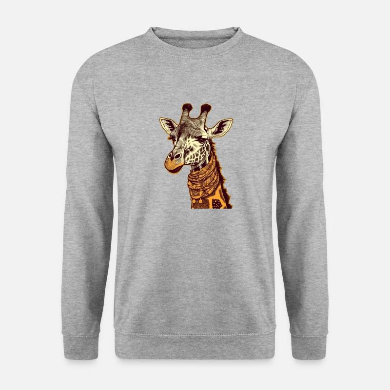 Lydia the giraffe - Unisex Sweatshirt - salt & pepper