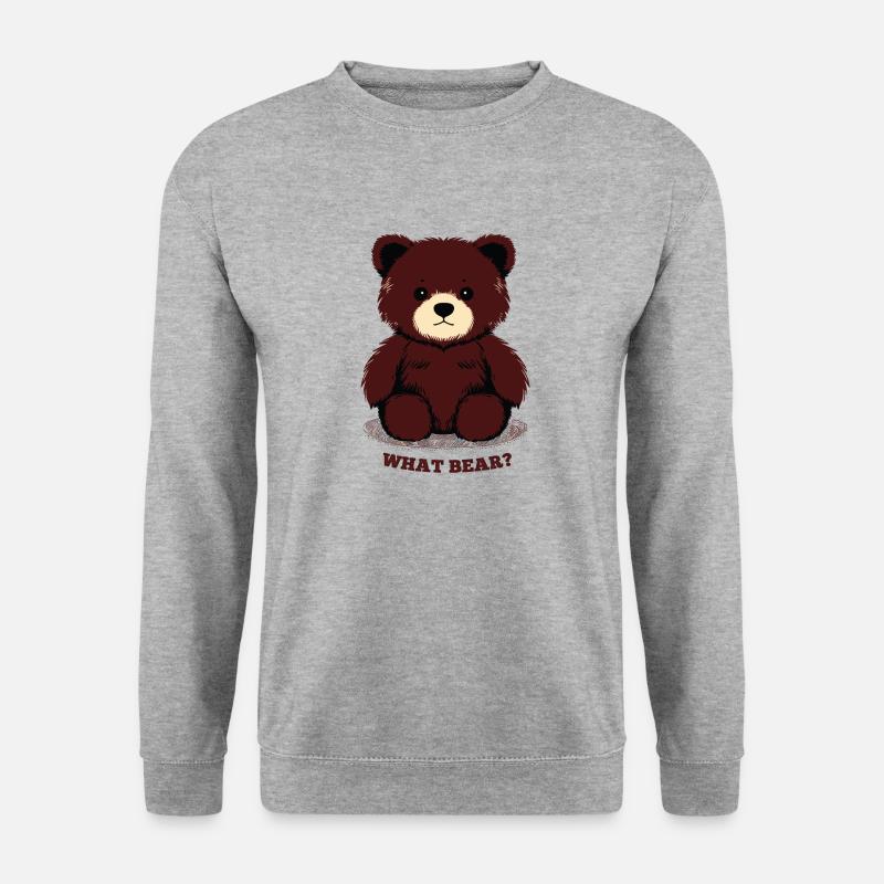 Welcher Bär? - Unisex Pullover - Weißgrau meliert