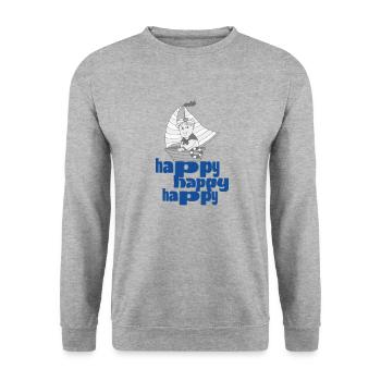 Petit capitaine heureux - Sweat-shirt Unisexe - gris chiné - Devant - Alina (178cm) & Michal (187cm)