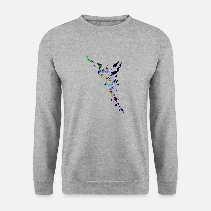 Abstrackt - Unisex Pullover - Weißgrau meliert