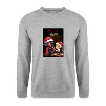 Christmas - Sweat-shirt Unisexe - gris chiné - Devant - Alina (178cm) & Michal (187cm)