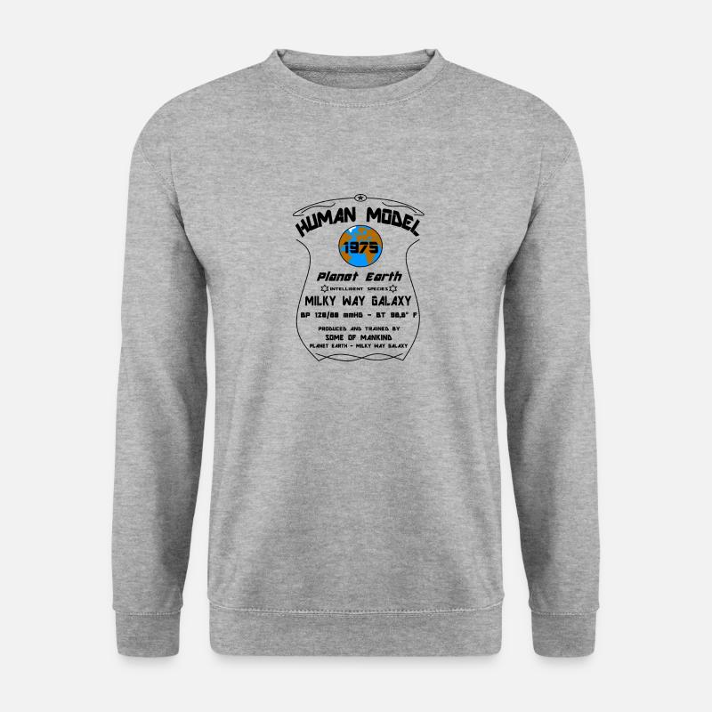 1975 - Unisex Pullover - Weißgrau meliert