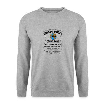 1979 - Unisex Pullover - Weißgrau meliert - Vorne - Alina (178cm) & Michal (187cm)