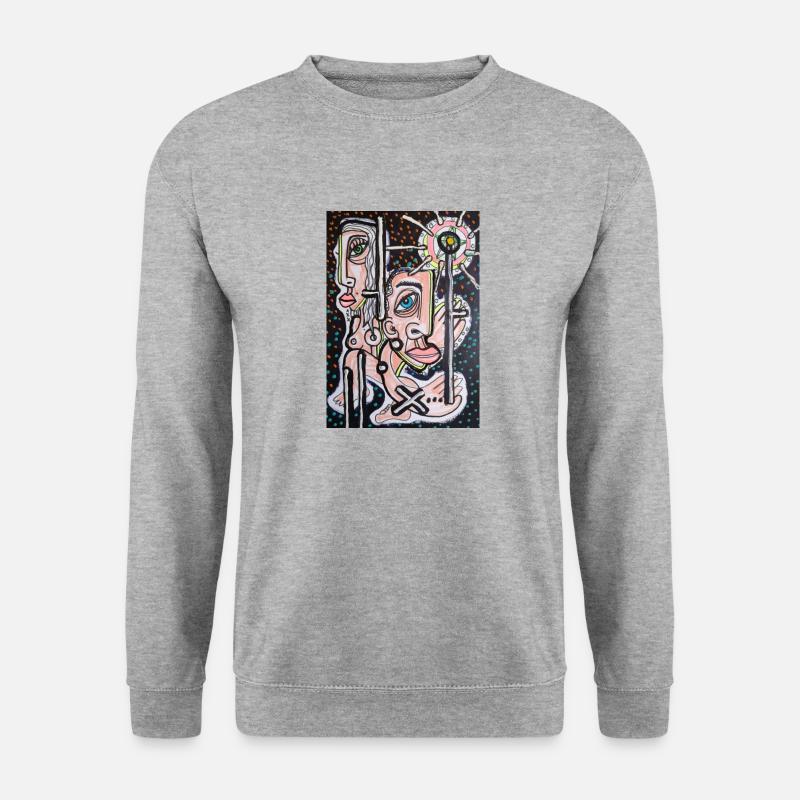 IMG 20231021 074042 - Unisex Pullover - Weißgrau meliert