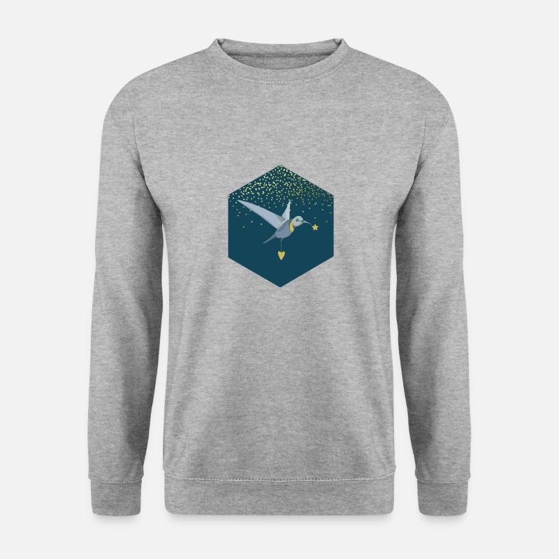 Sternenvogel - Unisex Pullover - Weißgrau meliert